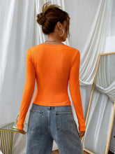 Scoop Neck Ribbed Knit Tee